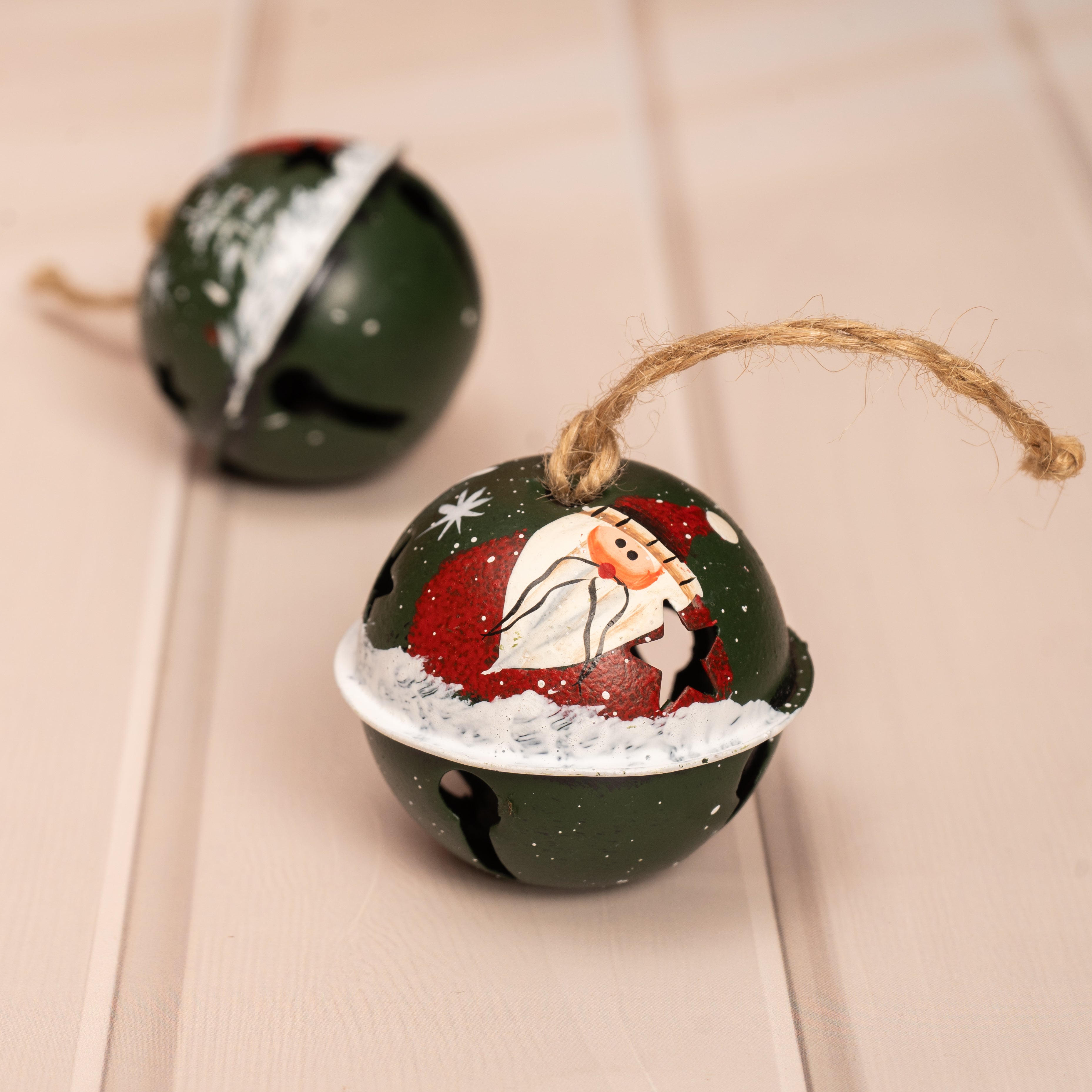 Xmas Snowbell Baubles | Set of 2