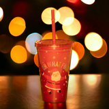 Holiday Sipper with Straw and Lid