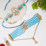 Bhai Bhabhi Rakhi Set: Blue