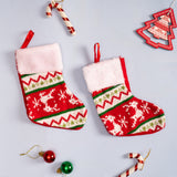 Red & White Mini Xmas Stocking | Set of 2