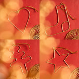 Minimalist Christmas Tree Hangings | Set of 4