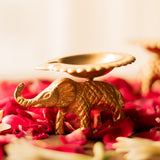 Elephant Metal Diya Stand