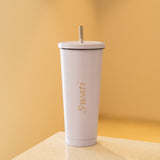 Personalized Steel Tumbler With Straw