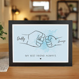 Personalized Fist Bump With Dad Frame