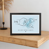 Personalized Fist Bump With Dad Frame