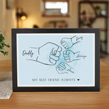 Personalized Fist Bump With Dad Frame