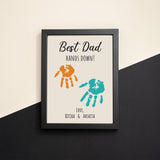 Best Dad Hands Down Personalized Frame