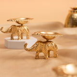 Elephant Metal Diya Stand