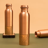 Half-Hammered Copper Water Bottle