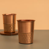 Half-Hammered Copper Glasses (Set of 2)