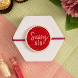 Sassy Sis Embroidered Rakhi