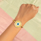 Evil Eye Rakhi Bracelet- Golden