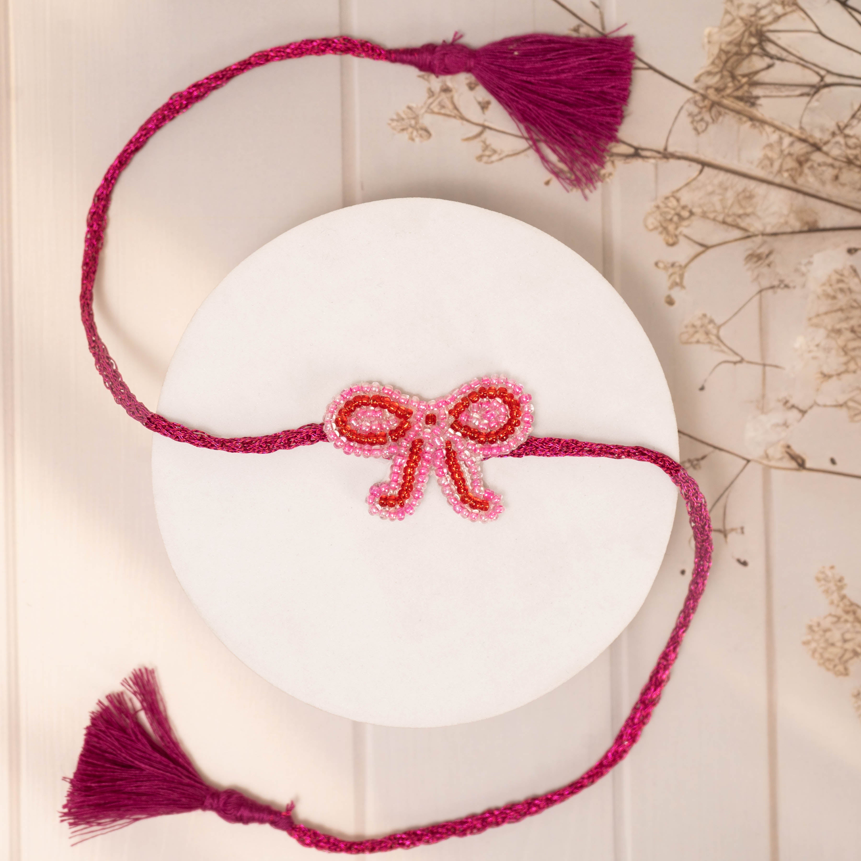 Beaded Bow Rakhi