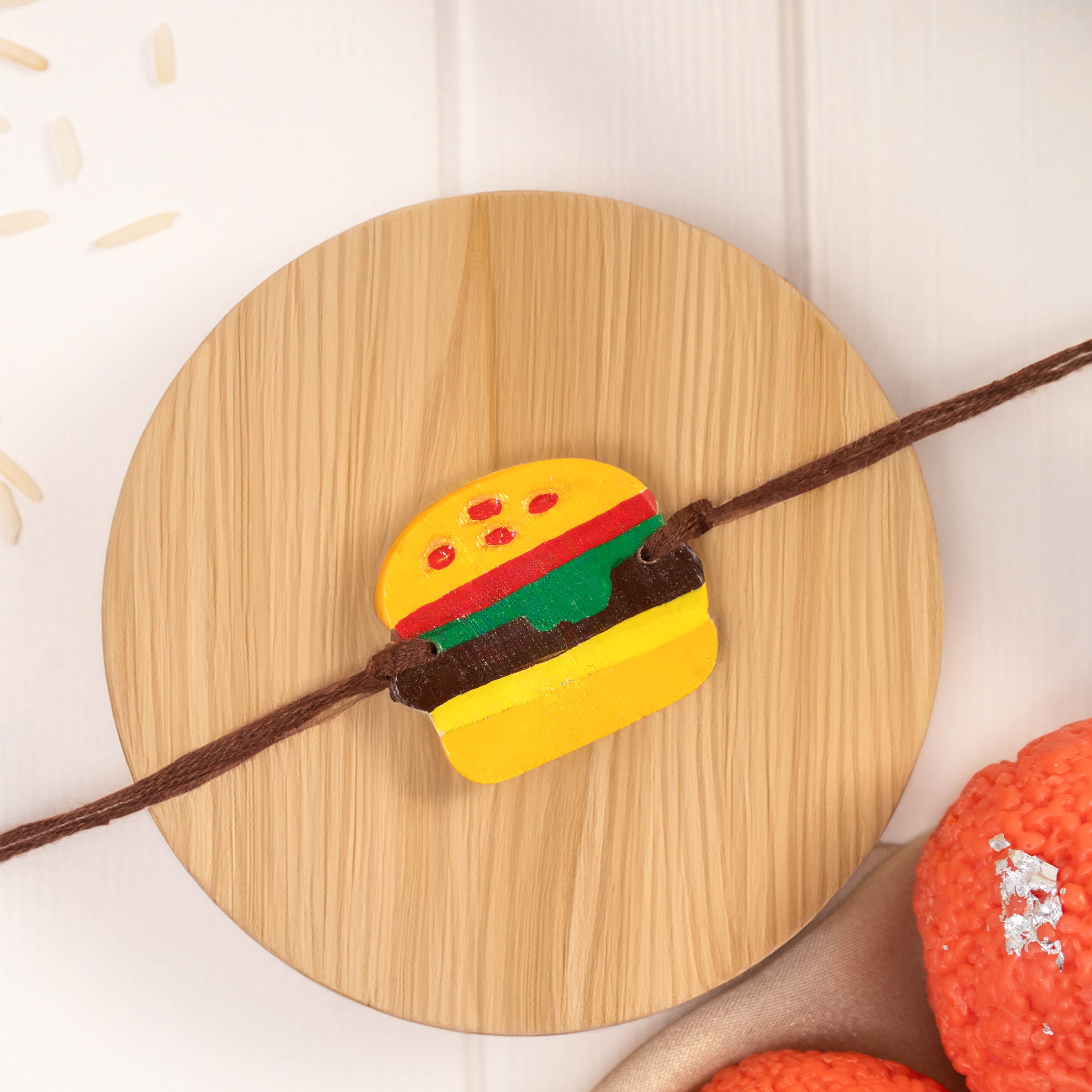 Burger is Bae: Magnetic Wooden Rakhi