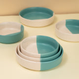 Green and White - Ceramic Serveware