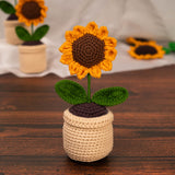 Crochet Sunflower Pot