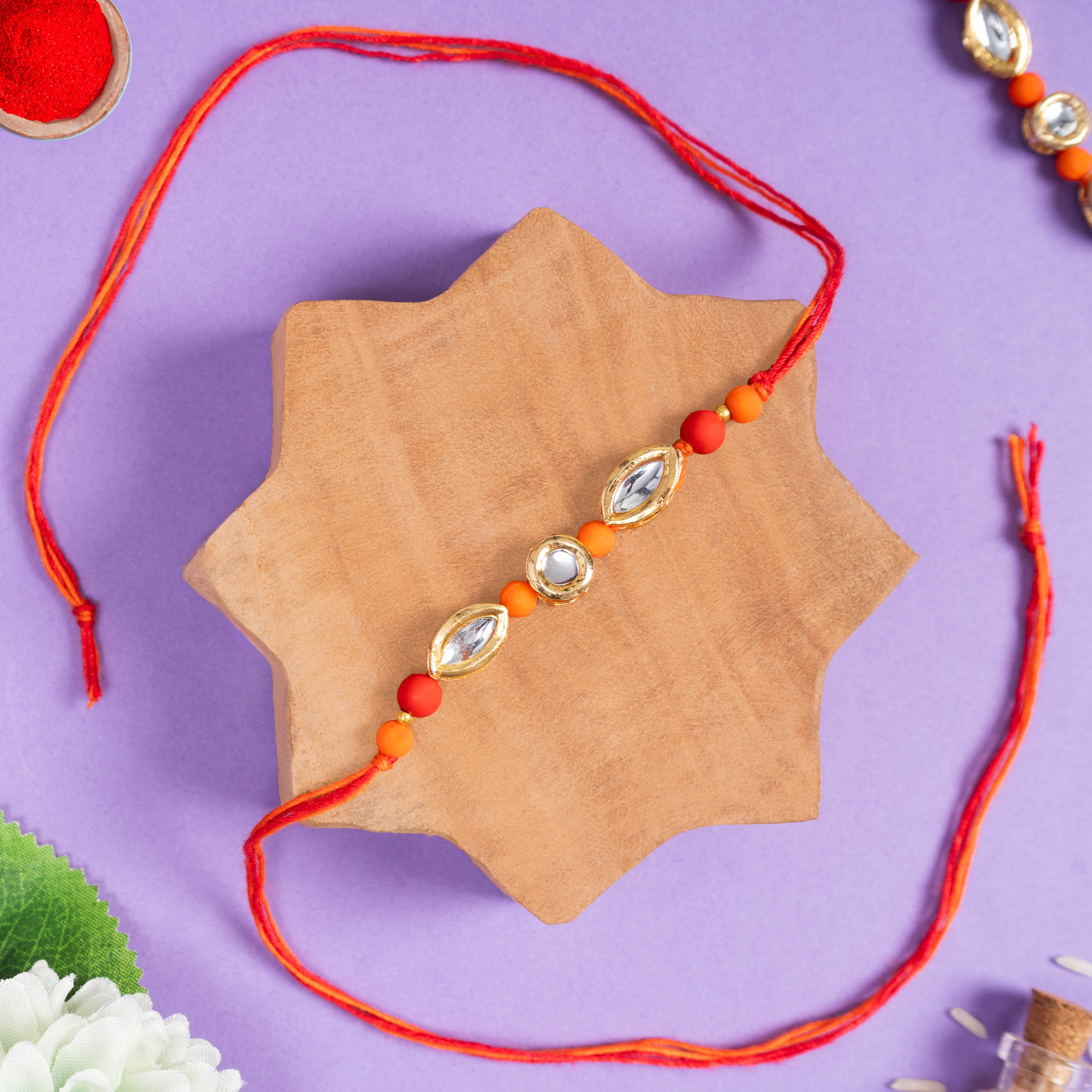 Traditional Kundan Rakhi