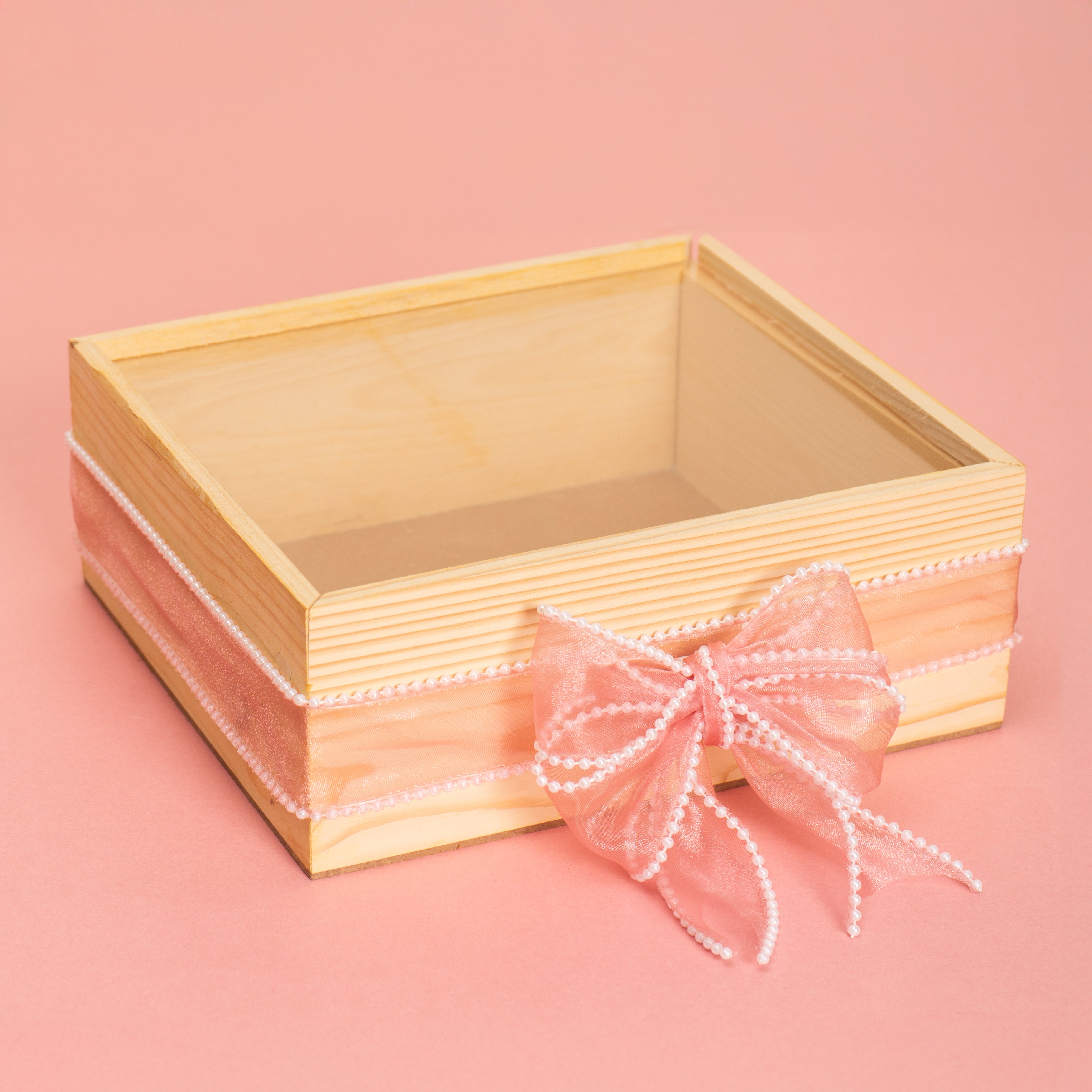 Wooden Box with Slider Lid