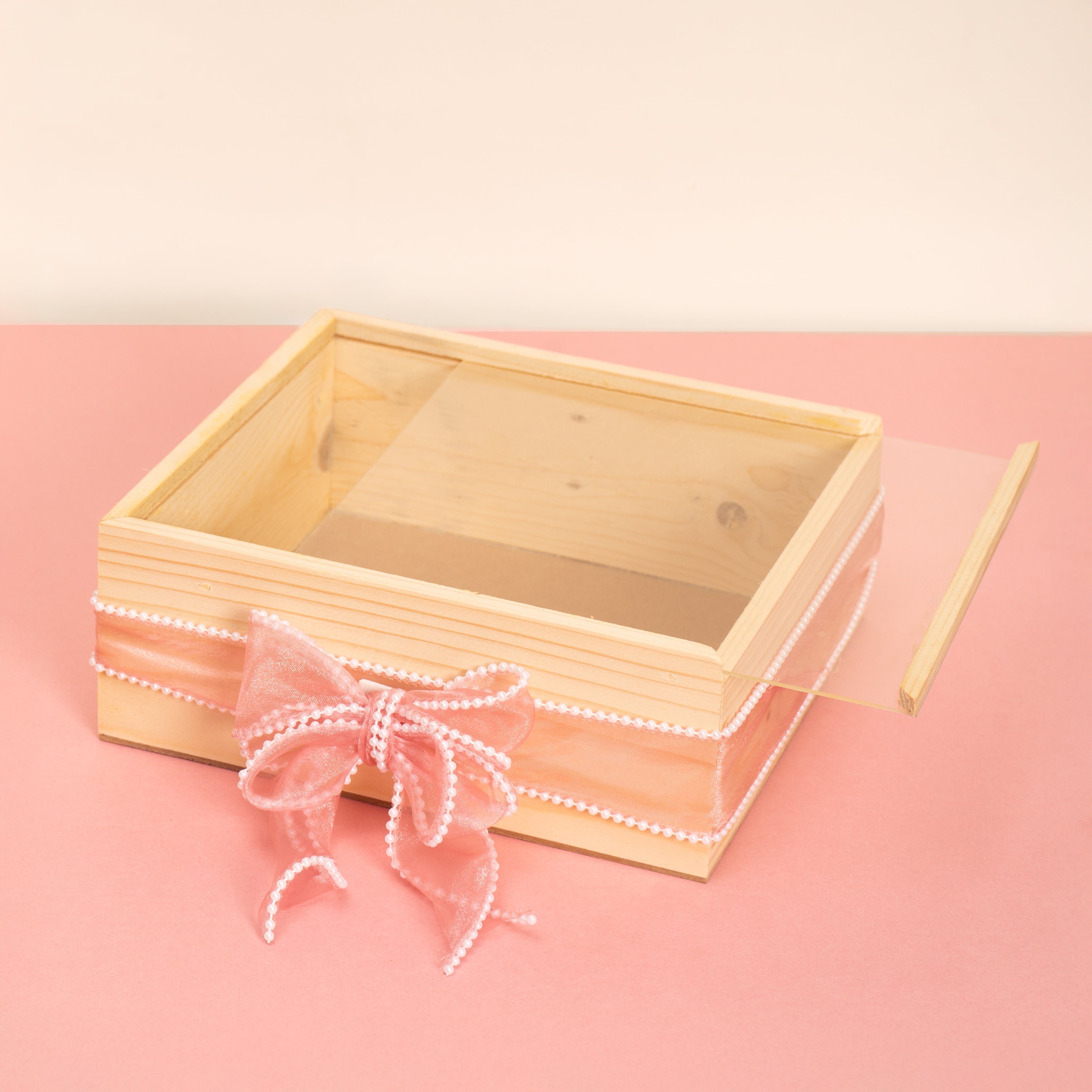 Wooden Box with Slider Lid