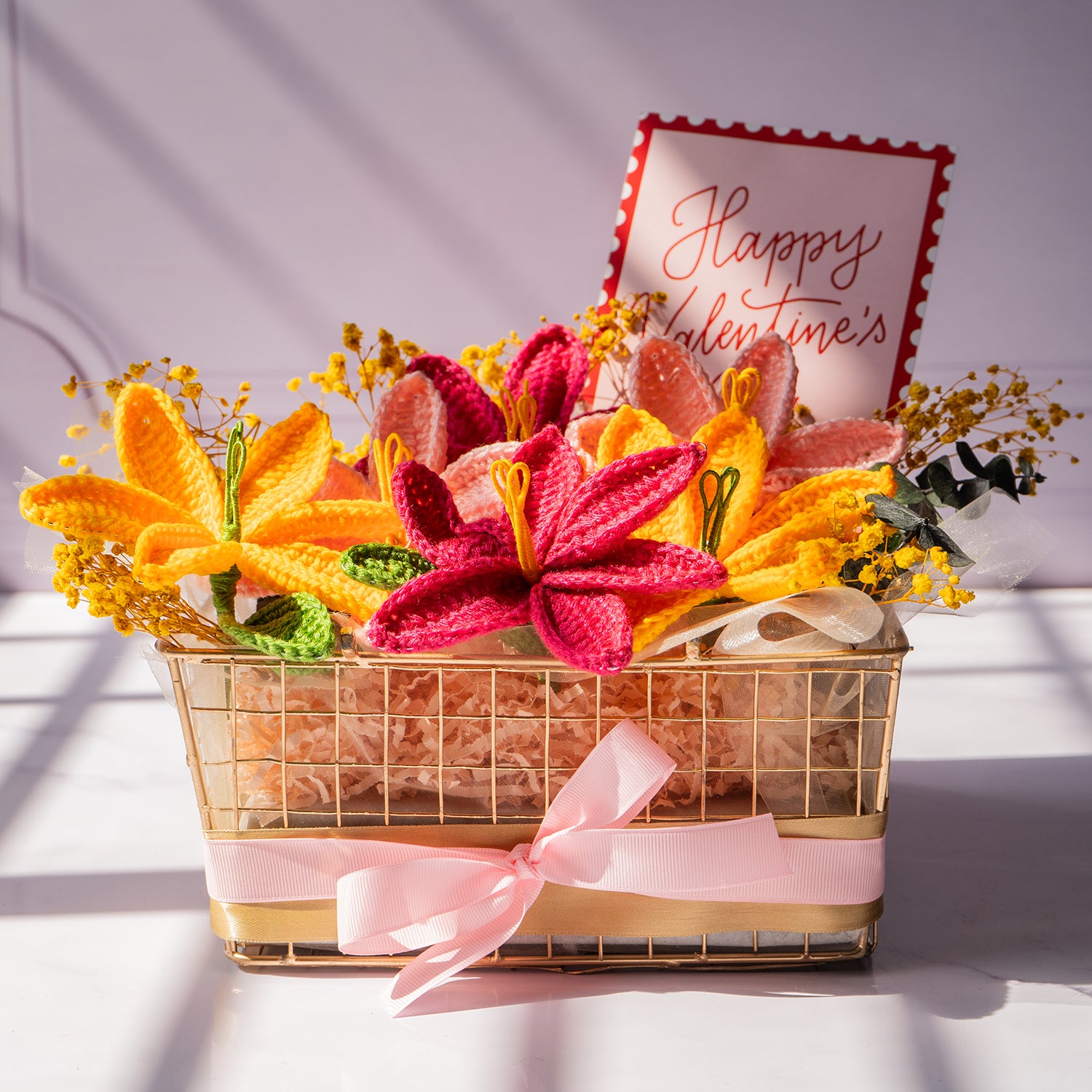 Lilies of Love Crochet Basket