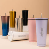 Personalized Steel Tumbler With Straw