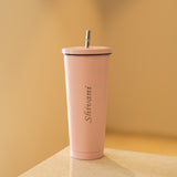 Personalized Steel Tumbler With Straw