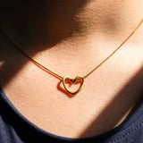 Gold Heart Pendant Necklace