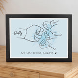 Personalized Fist Bump With Dad Frame