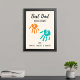 Best Dad Hands Down Personalized Frame