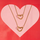 Gold Heart Pendant Necklace