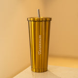 Personalized Steel Tumbler With Straw