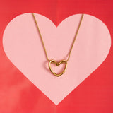 Gold Heart Pendant Necklace