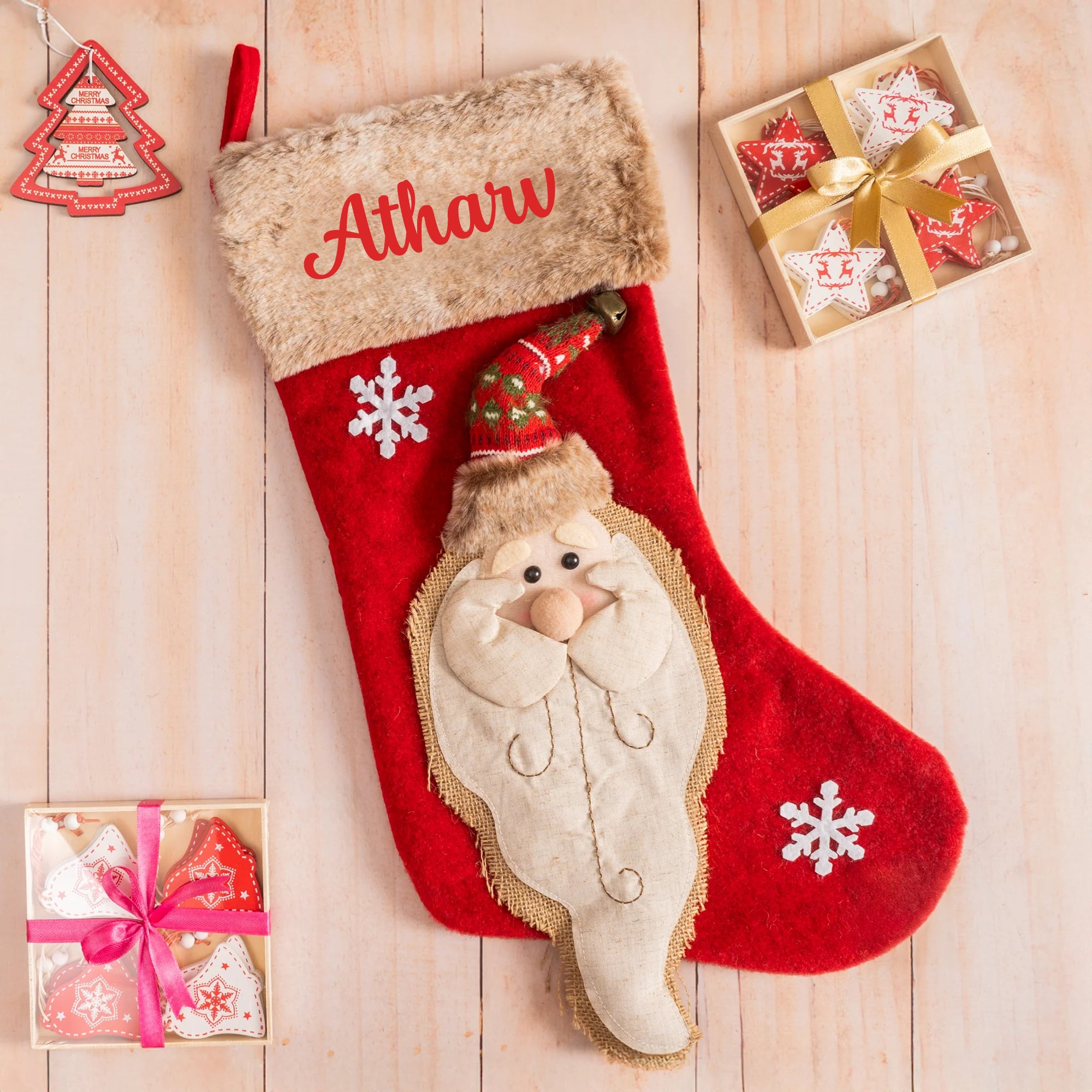 Personalized Jolly Santa Stocking