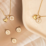 Personalized Initial Necklace with Heart Charm