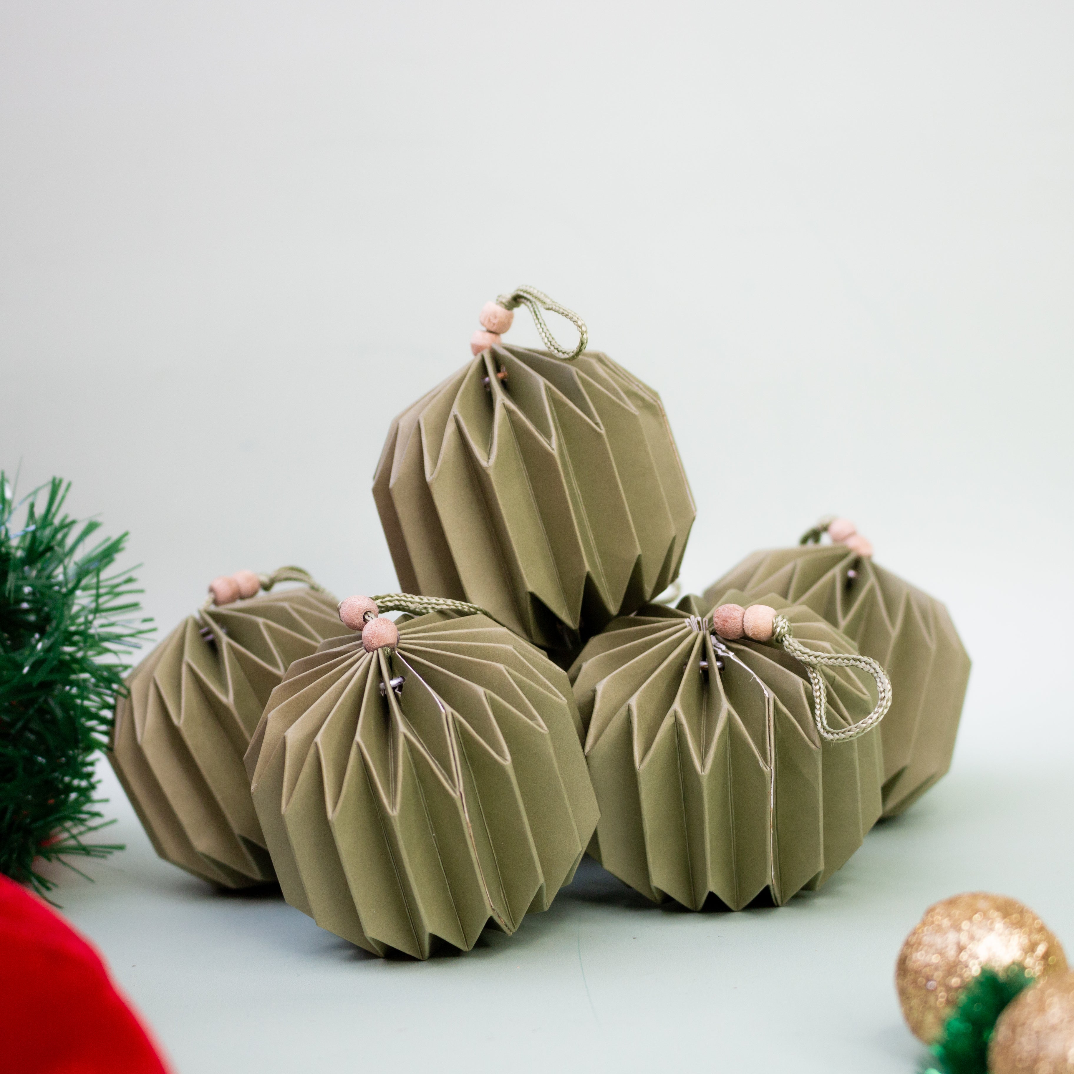 X-mas Origami Decor Green